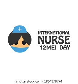 International Nurse Day icon or logo design. vector illustration