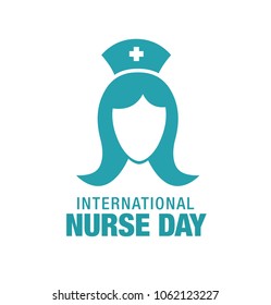 international nurse day logo design, vector illustration