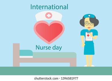 International nurse day on May every year design by vector in tonality tone concept