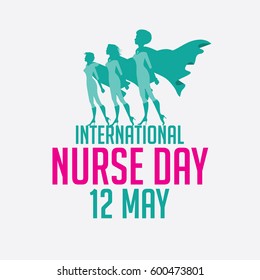 International Nurse Day super women design. EPS 10 vector.