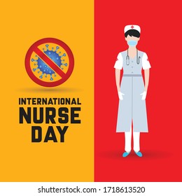 International nurse day vector elements. It can use for coronavirus poster, greetings card and banner.