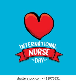 International nurse day vector greeting card or background