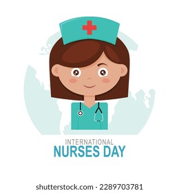 International Nurses Day background. Appreciation, Awareness, Careers, Health. Vector illustration.