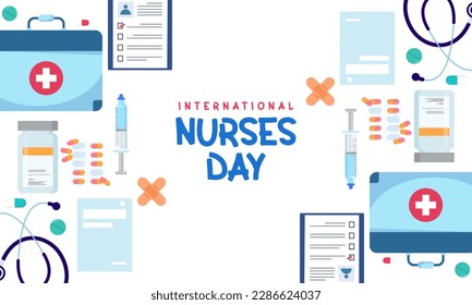 International nurses day background vector