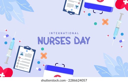 International nurses day background vector