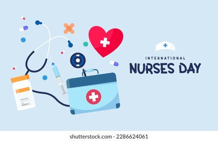 International nurses day background vector