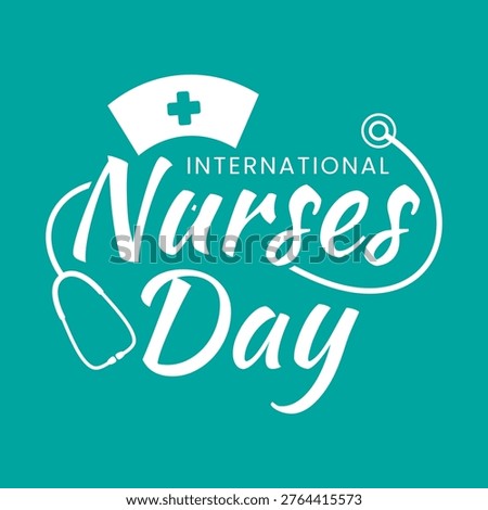 International Nurses Day banner design. May 12. Vector illustration