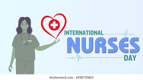 International Nurses day, campaign or celebration banner. Inspiring Dedication: International Nurses Day Celebration
