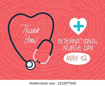 international nurses day cartel with stethoscope