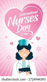 International Nurses Day, Celebration Concept Design. Post.