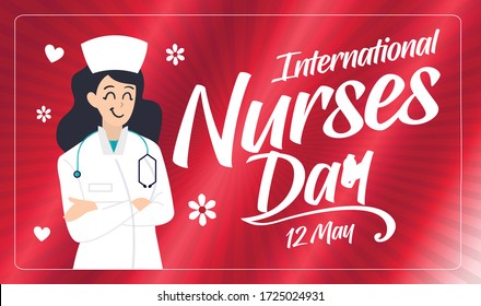International Nurses Day, Celebration Concept Design. Post.