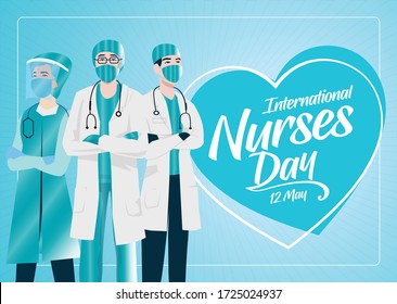 International Nurses Day, Celebration Concept Design. Post.