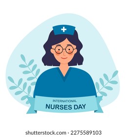 International nurses day concept vector illustration.