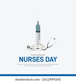 international nurses day. international nurses day creative poster, banner, postcard, background, template, backdrop, social media post, greetings card, web banner, cover design etc. Caring for nurses