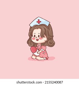 International Nurses Day, Cute Nurse  Carry Pill Cartoon Nurse, IND, Florence Nightingale