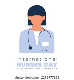 International nurses day. Faceless vector illustration. EPS 10