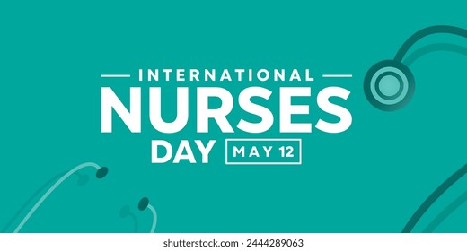 International Nurses Day. Great for cards, banners, posters, social media and more. Easy blue background.  