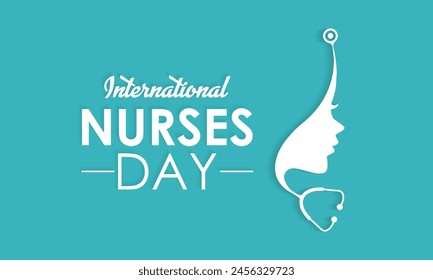 International Nurses Day health awareness vector illustration. Disease prevention vector template for banner, card, background.