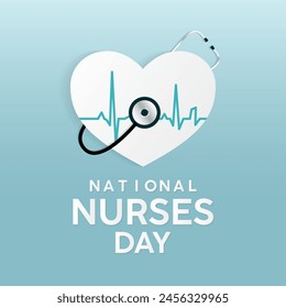 International Nurses Day health awareness vector illustration. Disease prevention vector template for banner, card, background.