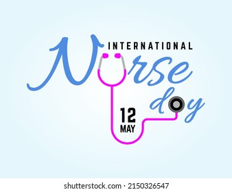 International nurses day. May 12 International Nurses Day thank you card. Vektor illustration modern