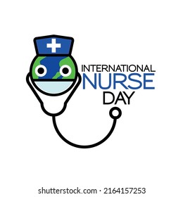 International nurses day may 12  and white Background. emoticon Vector illustration