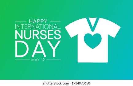 International Nurses day is observed around the world on 12 May of each year, to mark the contributions that nurses make to society. Vector illustration.