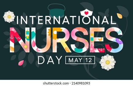 International Nurses day is observed every year on May 12, to mark the contributions that nurses make to society. Vector illustration