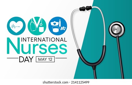 International Nurses day is observed every year on May 12, to mark the contributions that nurses make to society. Vector illustration