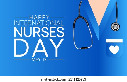 International Nurses day is observed every year on May 12, to mark the contributions that nurses make to society. Vector illustration