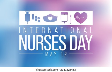 International Nurses day is observed every year on May 12, to mark the contributions that nurses make to society. Vector illustration