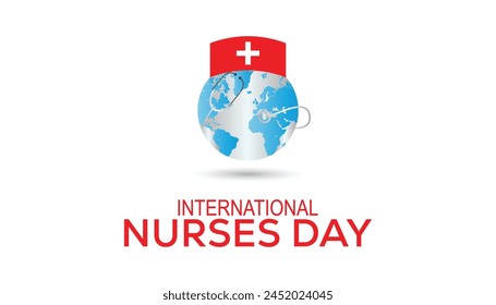 International Nurses day observed every year in May. Template for background, banner, card, poster with text inscription.