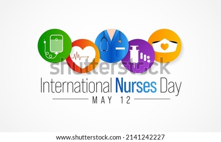 International Nurses day is observed every year on May 12, to mark the contributions that nurses make to society. Vector illustration