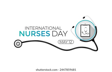 International Nurses Day social media post banner design. Thanks Doctor and Nurses For Saving Our Lives different diseases. vector illustration design. May 12.