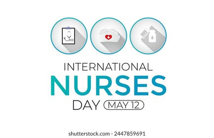 In: International Nurses Day Social Media Post Banner Design. Danke Doktor und Krankenschwestern für die Rettung unserer Leben verschiedenen Erkrankungen. Vektorillustration Design. 12. Mai.