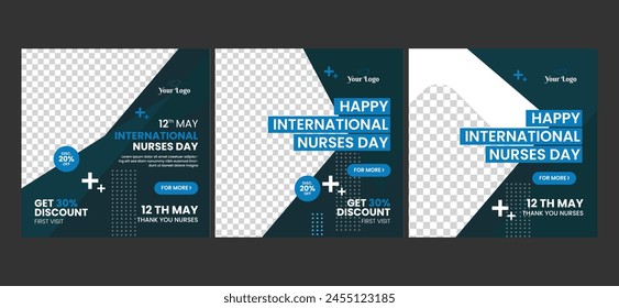 international nurses day social media post web instagram banner post template