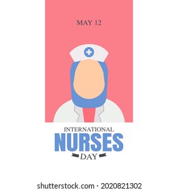 International Nurses Day. Suitable for greeting card  poster and banner.