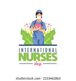 International Nurses Day vector illustration. Suitable for Poster, Banners, campaign and greeting card.