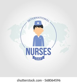 International Nurses Day Vector Illustration. Suitable for greeting card, poster and banner