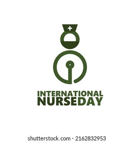 International nurses day vector template and white background. Vector Illustration