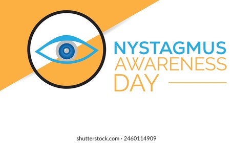 International Nystagmus Awareness Day observed every year in June. Template for background, banner, card, poster with text inscription.