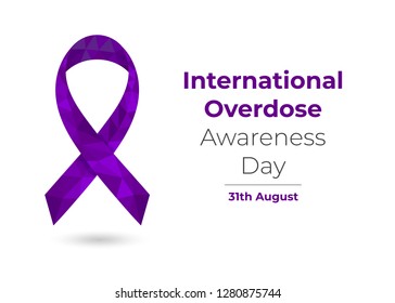 International Overdose Awareness Day (31th August). Low poly colorful vector illustration for web and printing isolated on white.