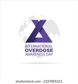 International Overdose Awareness Day August 31 Background Vector Illustration