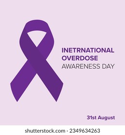 International Overdose Awareness Day Banner. Vector. Post.