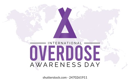 International Overdose Awareness Day is observed every year on August.banner design template Vector illustration background design.