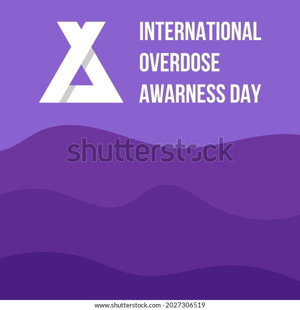 International Overdose Awareness Day Template Background Stock Vector ...