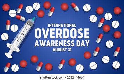 International Overdose Awareness Day Theme Vector Stock Vector (Royalty ...