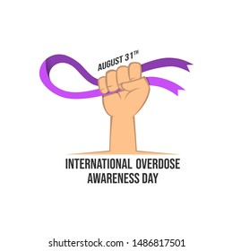 International overdose awareness day vector banner design image illustration