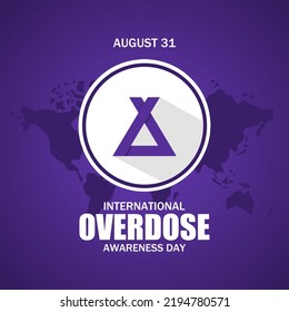 International overdose awareness day vector illustration. Suitable for Poster, Banners, campaign and greeting card.