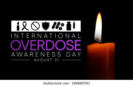 International Overdose (OD) awareness day is observed every year on August 8, it is the ingestion or application of a drug or other substance in quantities greater than are recommended. vector art.