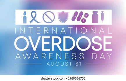 International Overdose Od Awareness Day Observed Stock Vector (Royalty ...